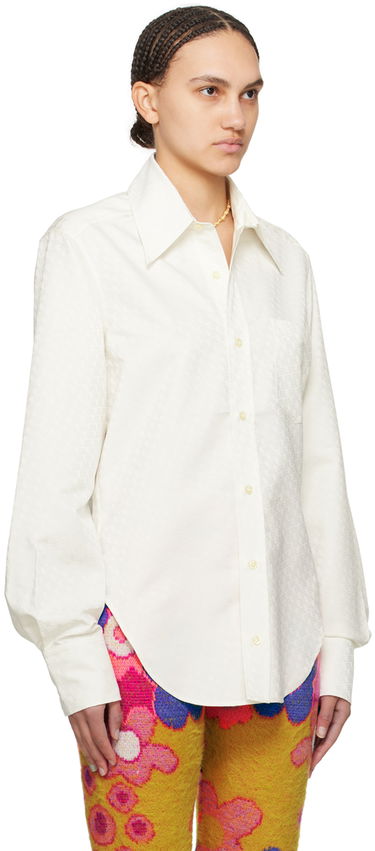 Skjorte ERL White Button-Up Shirt Hvid | ERL08B002, 1