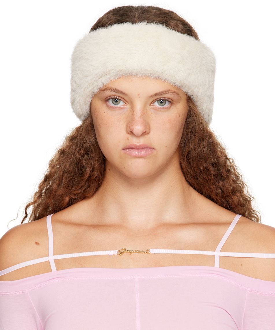 Tilbehør Jacquemus Le Papier 'Le Bandeau Neve' Headband "Off-White" Hvid | 21H213AC200-5080, 0