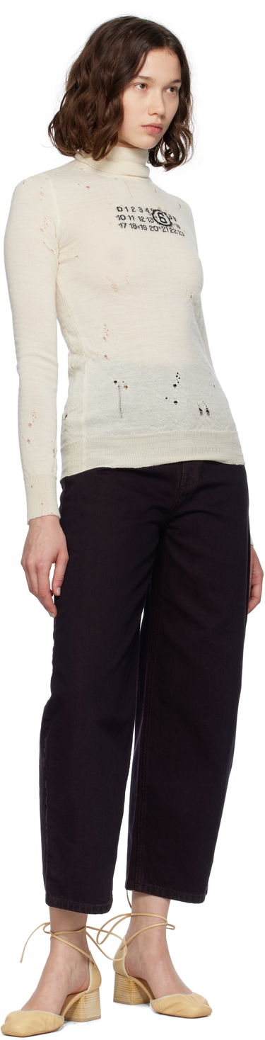 Jeans Maison Margiela MM6 Maison Margiela Barrel-Leg Jeans Bourgogne | S52LA0268 M30032, 3