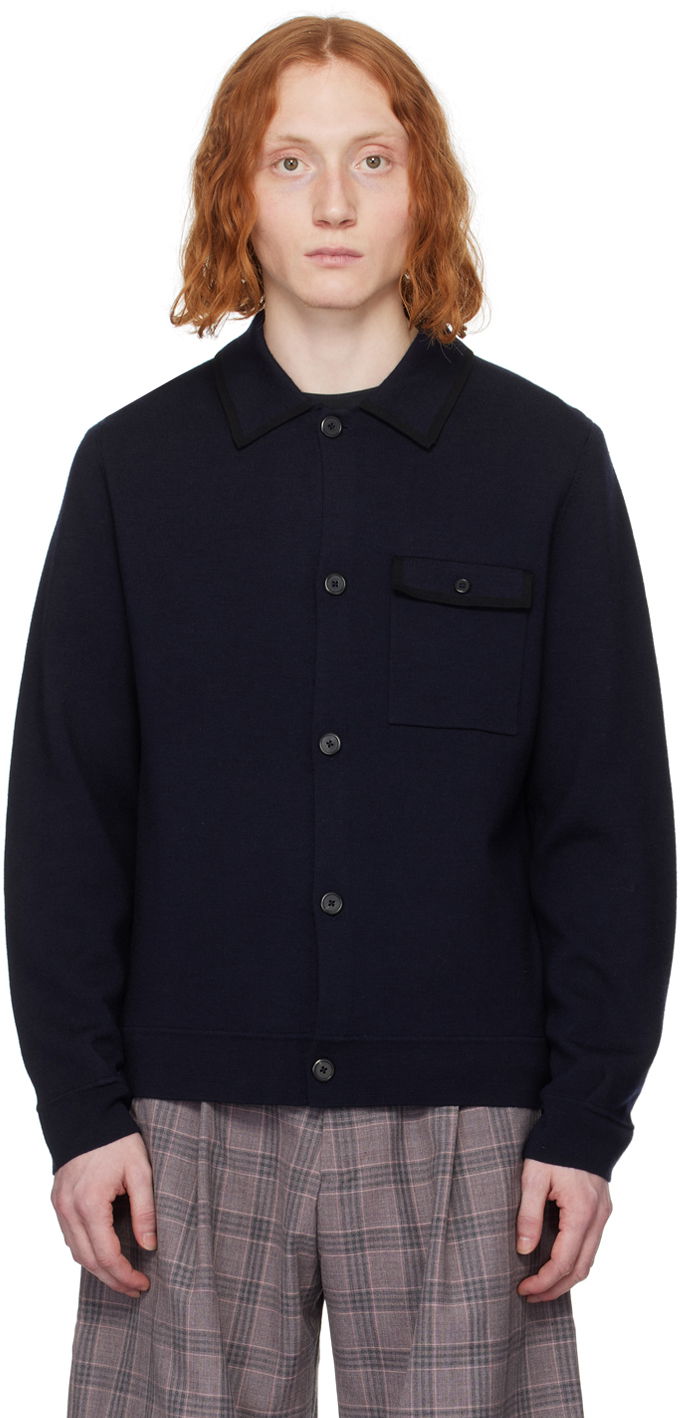 Sweater Paul Smith Paul Smith Heavyweight Jacket Mørkeblå | M1R-616Y-M02280-49