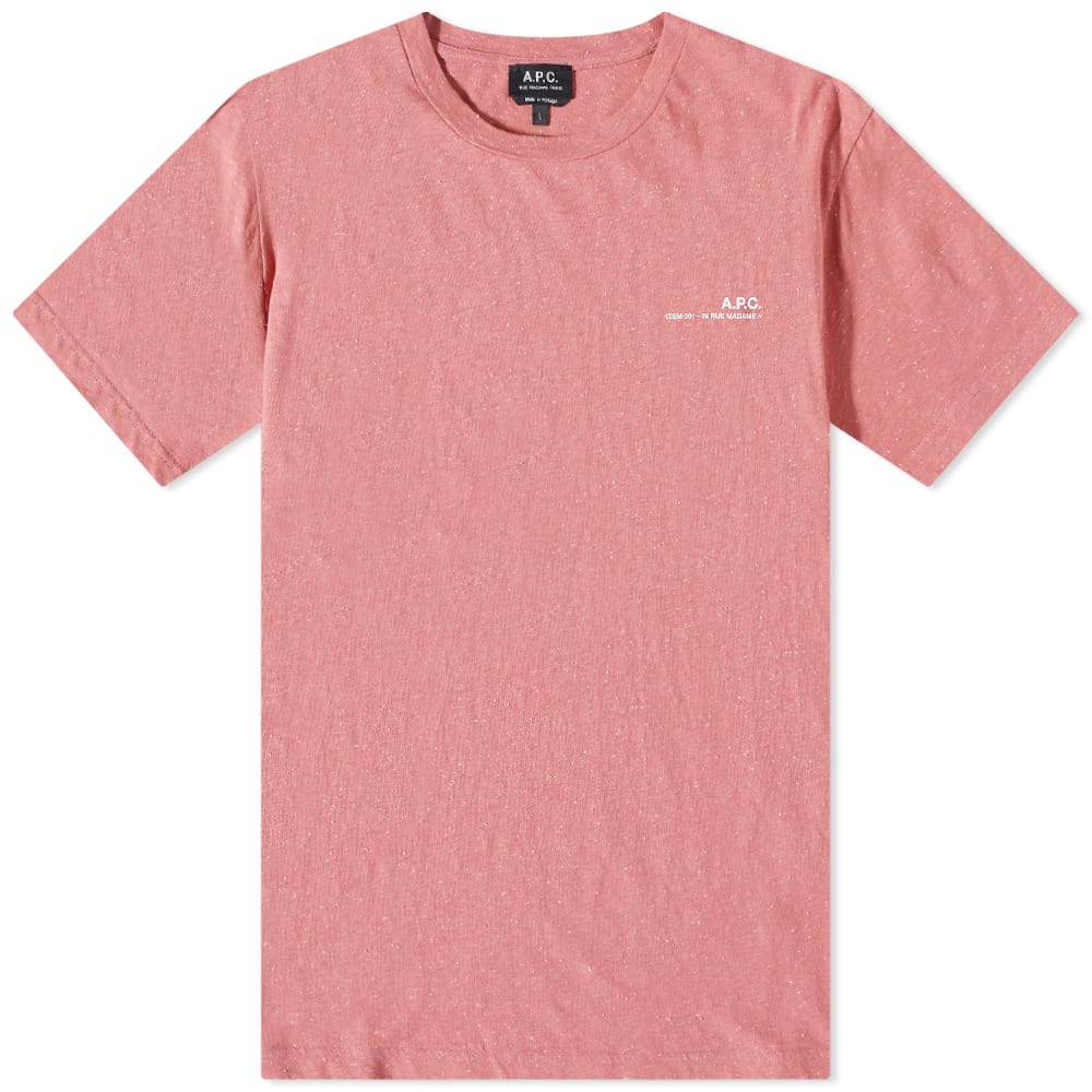 T-shirt A.P.C. Item Logo Tee Lyserød | COGCA-H26904-FAG, 0