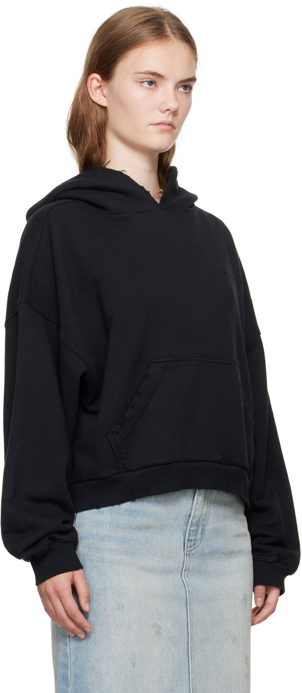 Sweatshirt We11done Layered Hoodie Sort | WD-TH2-24-835-U-BK, 1