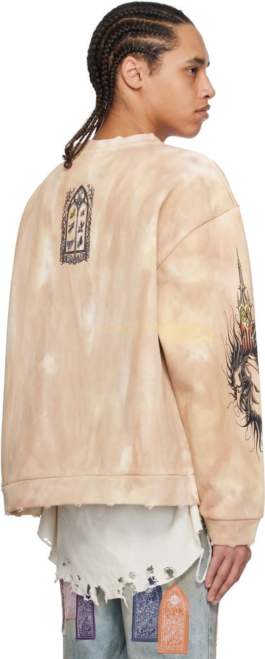 Sweater Who Decides War Who Decides War Soaring Window Crewneck Sweatshirt Beige | 1110500022SS25, 2