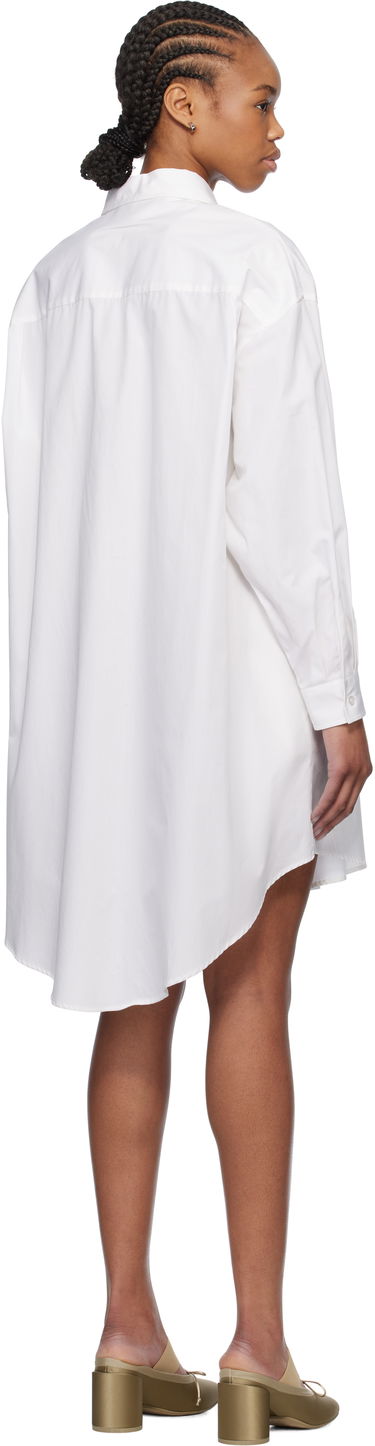 Skjorte Maison Margiela MM6 Maison Margiela Logo Poplin Shirt Minidress Hvid | S52CT0787 M35152, 2