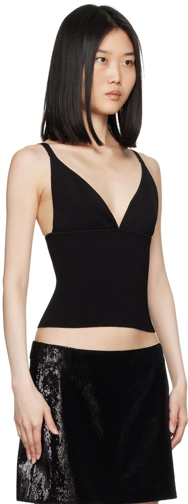 Tanktop Dolce & Gabbana Dolce&Gabbana Knit V-Neck Tank Top Sort | FXL05T JFME0, 1