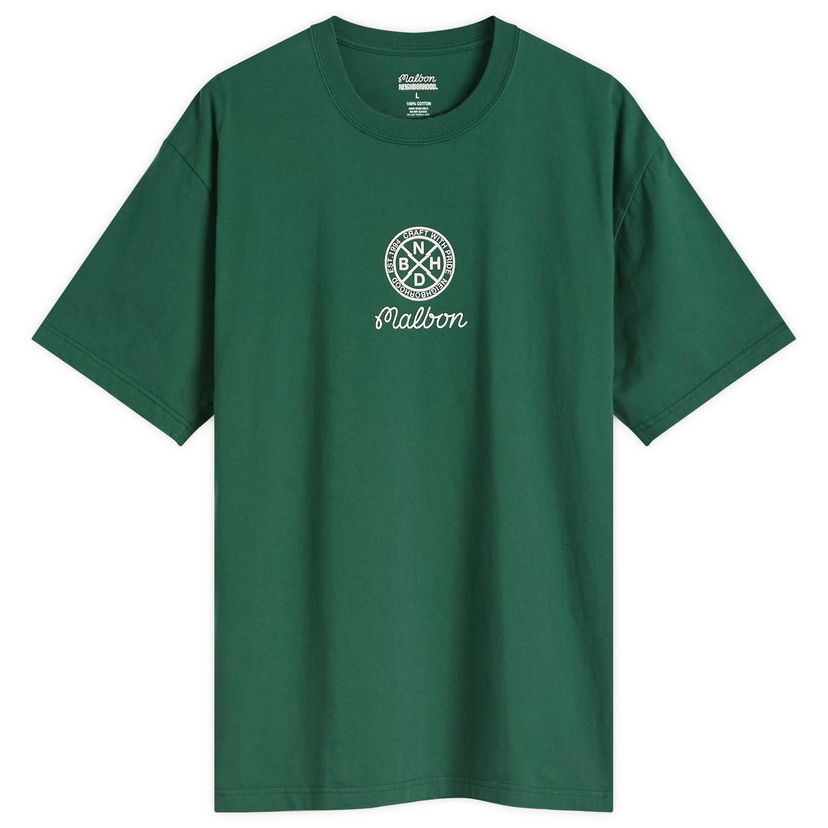 T-shirt Neighborhood Neighborhood x Malbon Golf SS-2 Tee, Size L Grøn | 251PC54N-ST02-GRN
