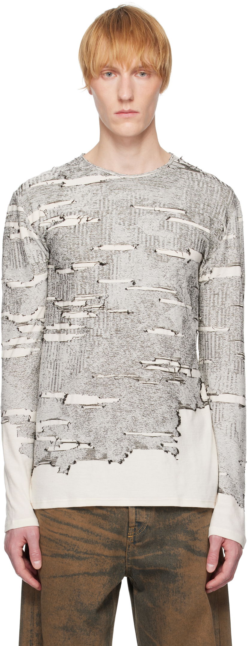 T-shirt Diesel Diesel K-Cadmo Long Sleeve T-Shirt Hvid | A18119-0AFBV-129