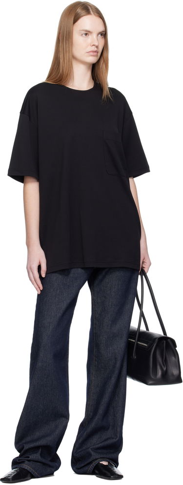 T-shirt LEMAIRE Lemaire Relaxed Pocket T-Shirt Sort | TO1457 LJ1043, 3