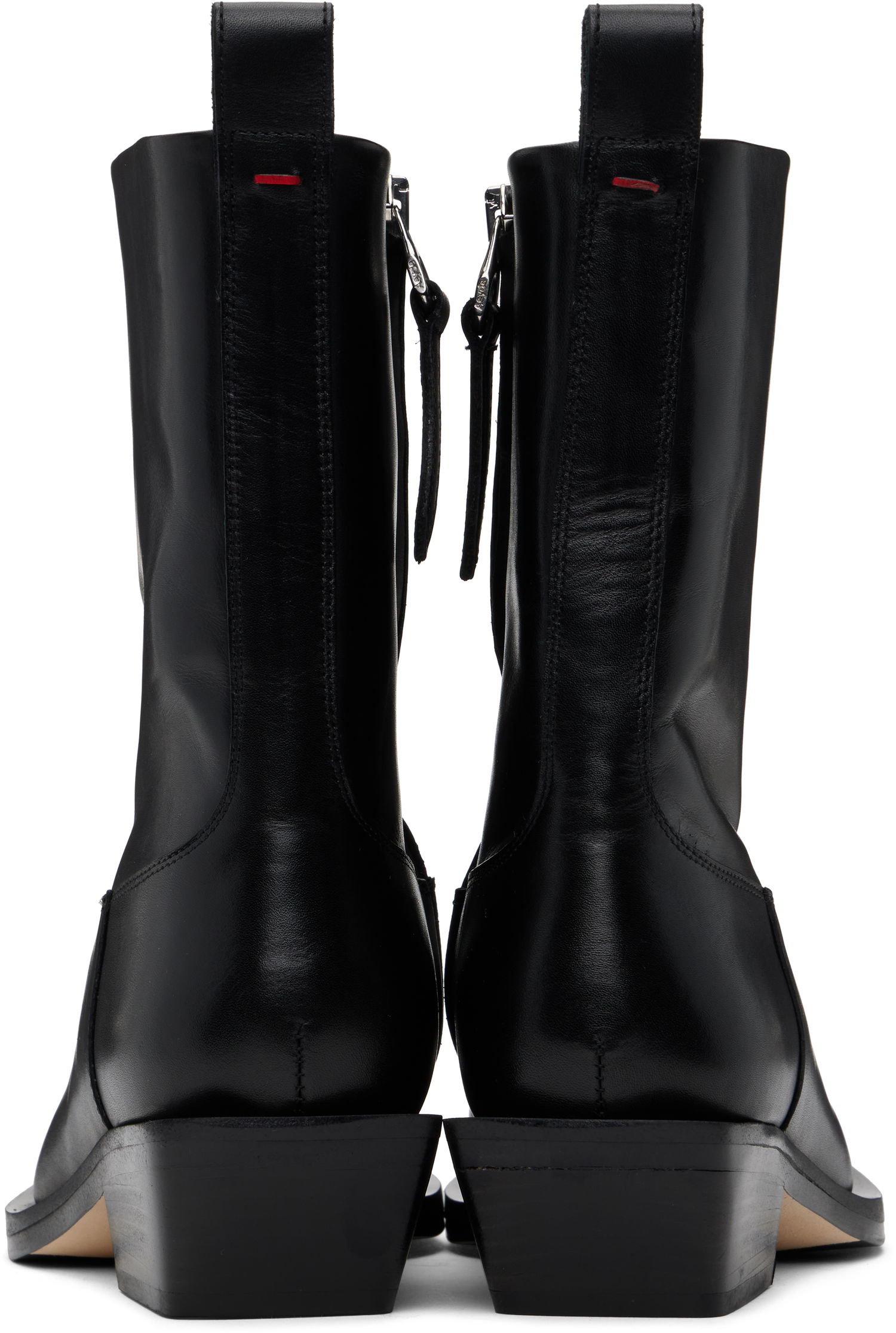 Tøj Aeyde Aeyde Luis Leather Cowboy Ankle Boots Sort | A11-AB-LISS35BL-0122-800-001, 1