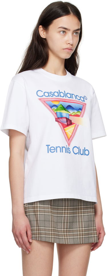 T-shirt Casablanca Casablanca Tennis Club Graphic T-Shirt Hvid | WPF25-JTS-046-01, 1