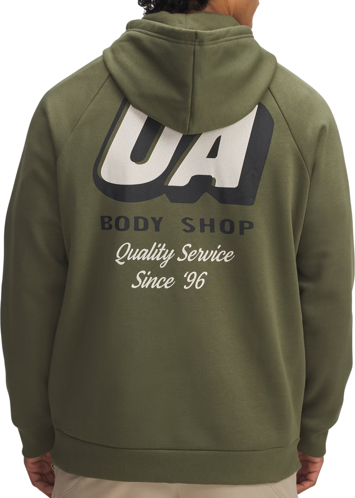 Sweatshirt Under Armour Rival Fleece Hooded Sweatshirt with 'We lift it all' Design Grøn | 6003955-390, 1