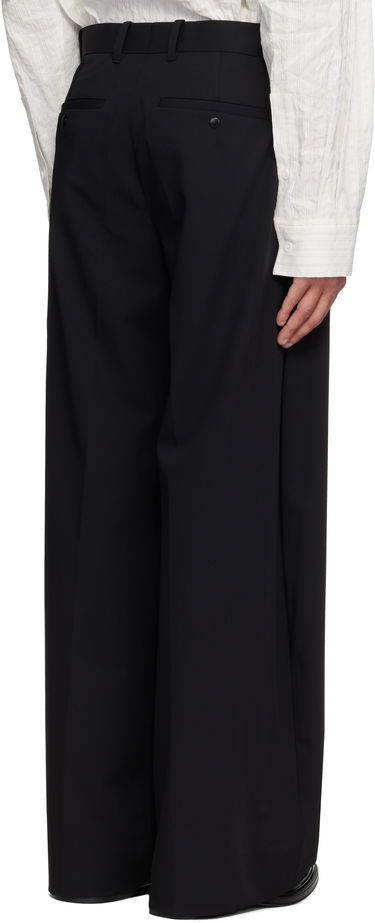 Bukser WOOYOUNGMI WOOYOUNGMI Wool Wide Leg Trousers Sort | W251PT03, 2