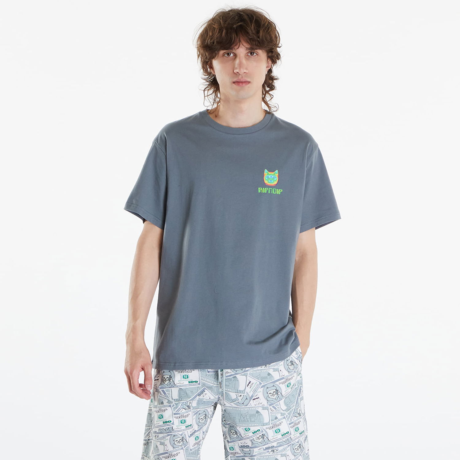 T-shirt RIPNDIP Thermal Nermal Tee Charcoal Grå | RNDSPR24169, 0
