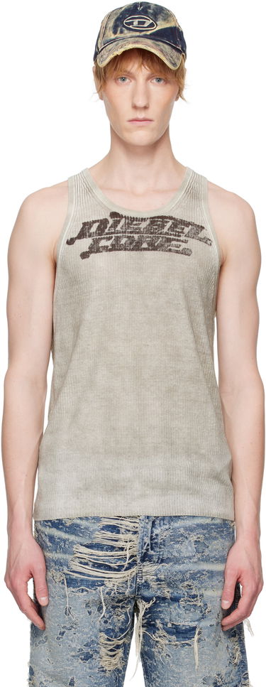 Tanktop Diesel Diesel K-Rick Graphic Print Tank Top Beige | A16875-0DBCU-7EX, 0