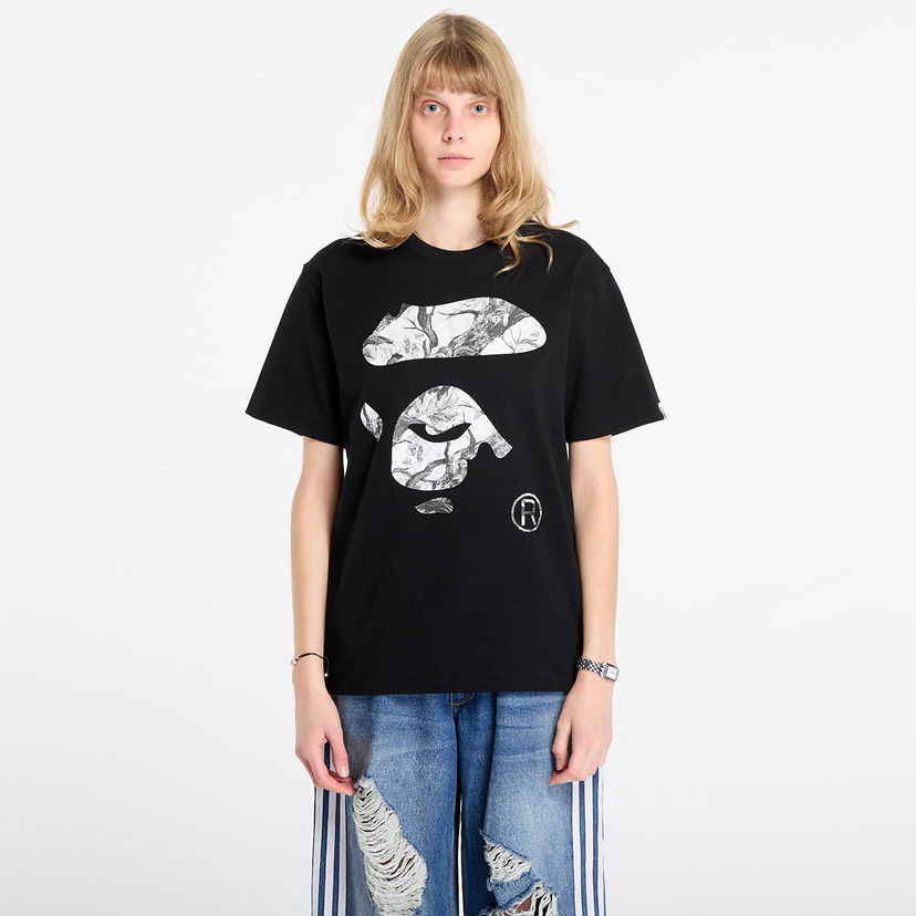 T-shirt BAPE Tree Edge Camo Ape Face T-Shirt Sort | 001TEL801032MBK1