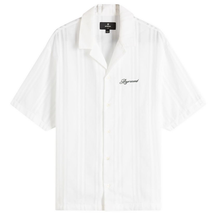 Skjorte Represent Clo Embroidered Bowling Shirt Hvid | MLM2967-31