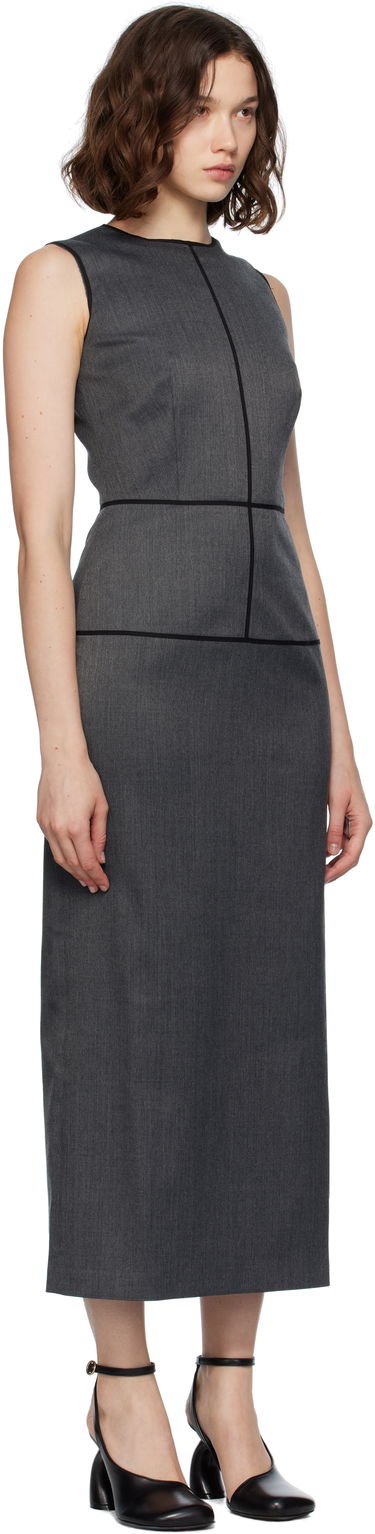 Kjole Maison Margiela MM6 Maison Margiela Tailoring Wool Maxi Dress Sort | S52DG0029 S47848, 4