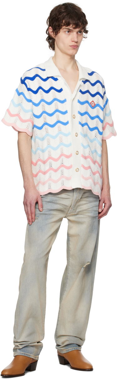 Sweater Casablanca Casablanca Gradient Wave Crochet Shirt Flerfarvet | MPS25-KW-848-01, 3