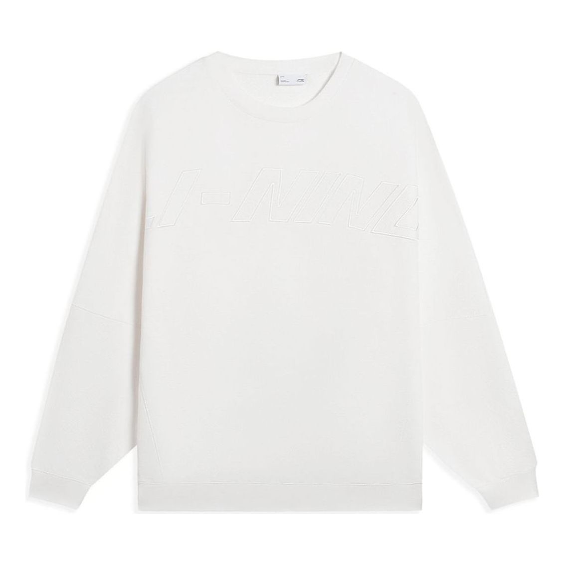 Sweatshirt Li-Ning Logo Print Classic Pullover Hvid | AWDS927-2, 0