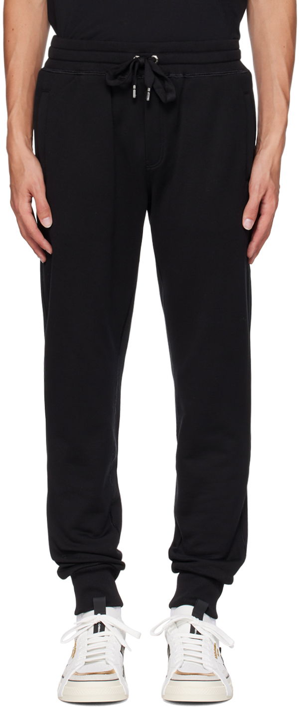 Joggingbukser Dolce & Gabbana Black Three-Pocket Sweatpants Sort | GVF6AZG7D6B