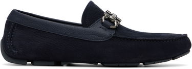 Sneakers og sko FERRAGAMO Salvatore Ferragamo Gancini Ornament Driver Loafers Mørkeblå | 786963, 0