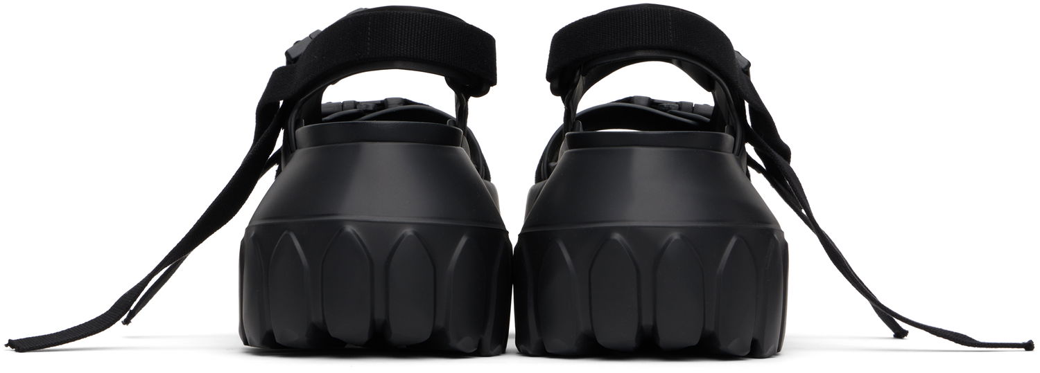 Skopleje Rick Owens Rick Owens Hollywood Mega Tractor Heeled Sandals Sort | RP01E7866 LOO, 1