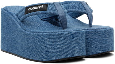 Tilbehør Coperni Coperni Denim Wedge Sandals Blå | COPSH09202, 3