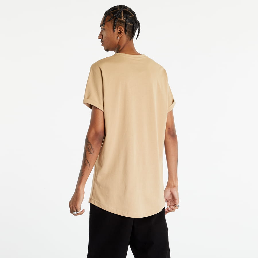 T-shirt Urban Classics Long Shaped Turnup Tee Beige | TB1561-03738, 1