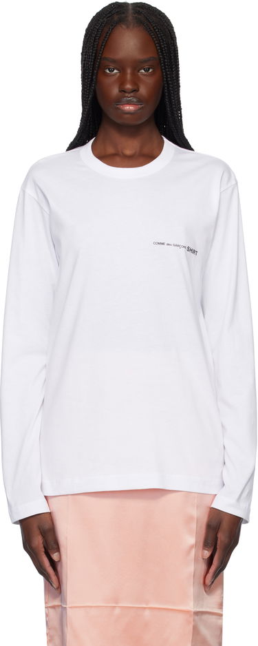 T-shirt Comme des Garçons CDG Shirt Basic Logo Long Sleeve T-Shirt Hvid | FO-T025-051, 0