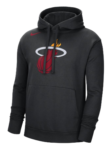 Sweatshirt Nike NBA Miami Heat Fleece Pullover Hoodie Sort | DN8635-010