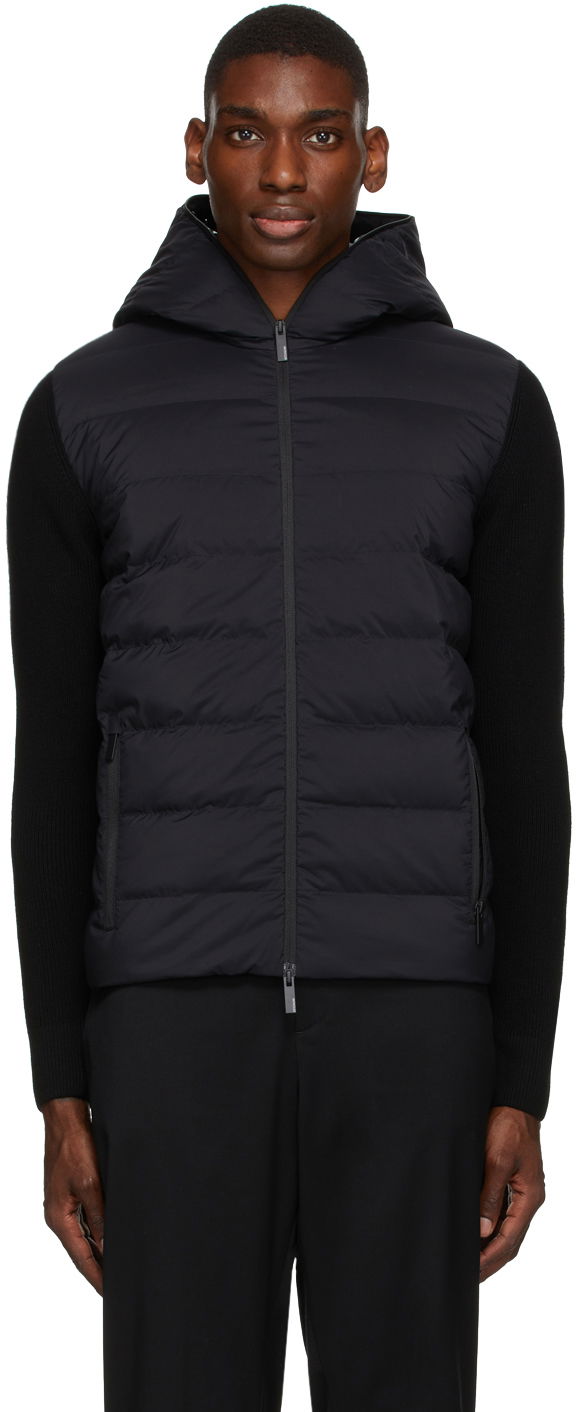 Puffer jakke Moncler Wool & Down Mørkeblå | 9B000 - 07 - M1131, 0