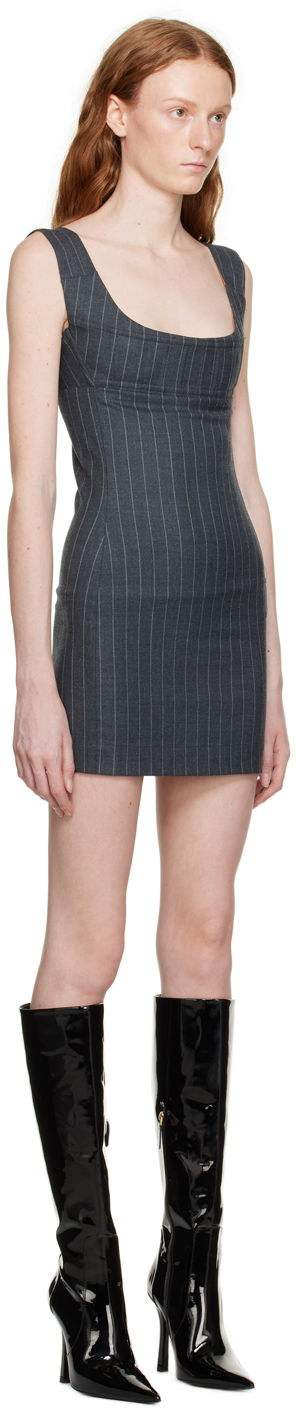 Kjole Miaou Miaou Vivi Pinstriped Mini Dress Grå | 5022PSWBRI, 1