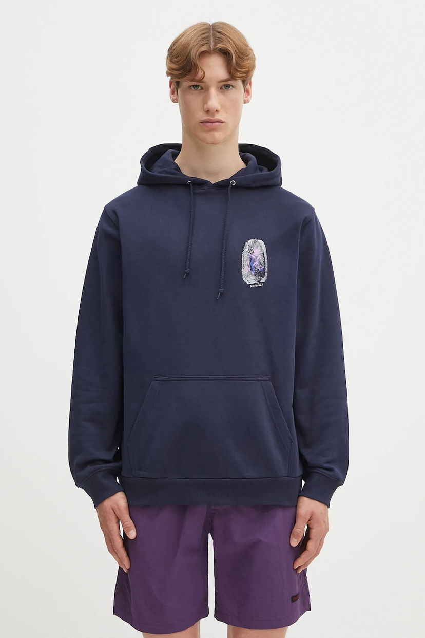 Sweatshirt GRAMICCI Gramicci Thumbprint Hoodie Mørkeblå | G5SU.J109