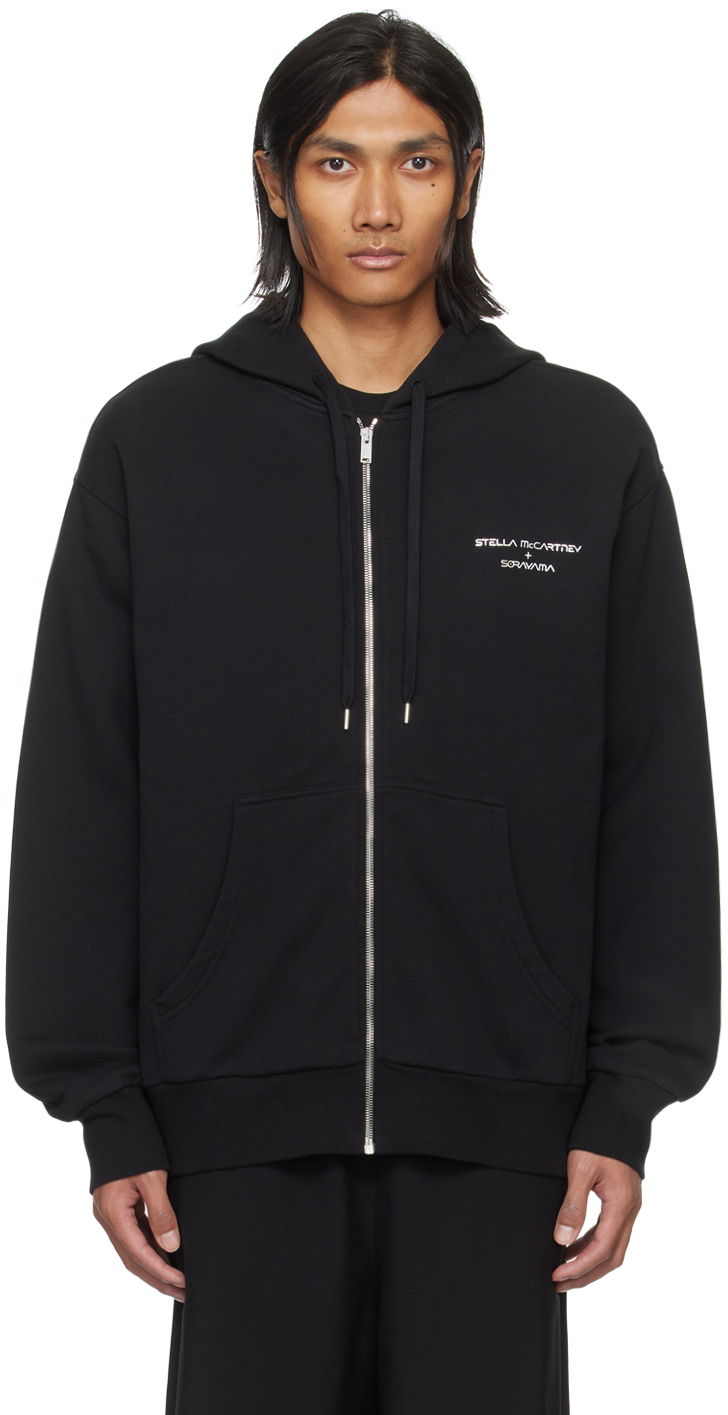 Sweatshirt Stella McCartney Robot Zip-Up Hoodie Sort | 6J02743SPY81