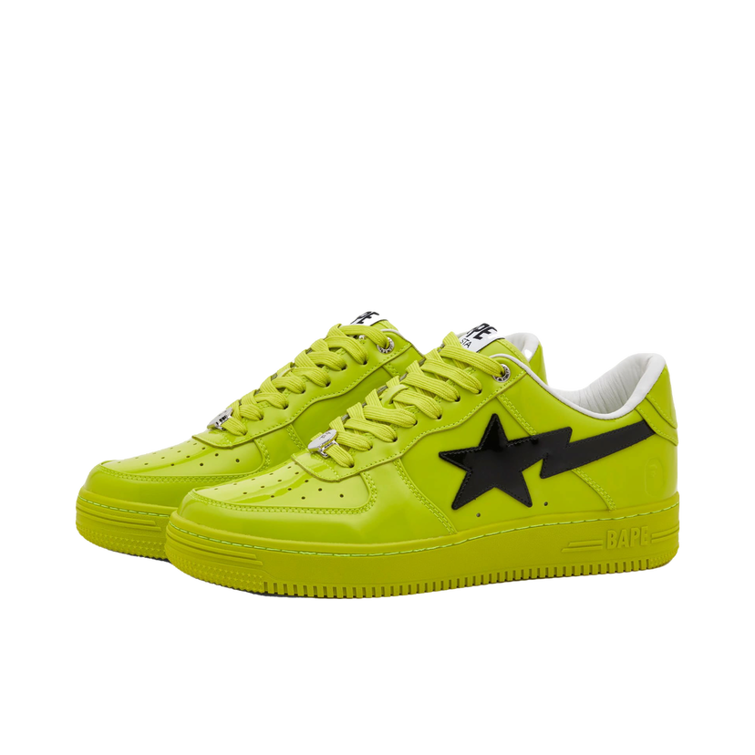 Sneakers og sko BAPE A Bathing Ape Men's BAPE Sta Painted Leather Sneakers in Yellow, Size UK 8 | END. Clothing Gul | 001FWK301302M-YLW