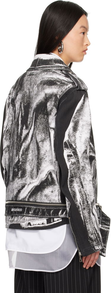 Jakke Jean Paul Gaultier Jean Paul Gaultier Trompe-L’Œil Perfecto Denim Jacket Hvid | 25/33-F-BL055I-C569-0001, 2