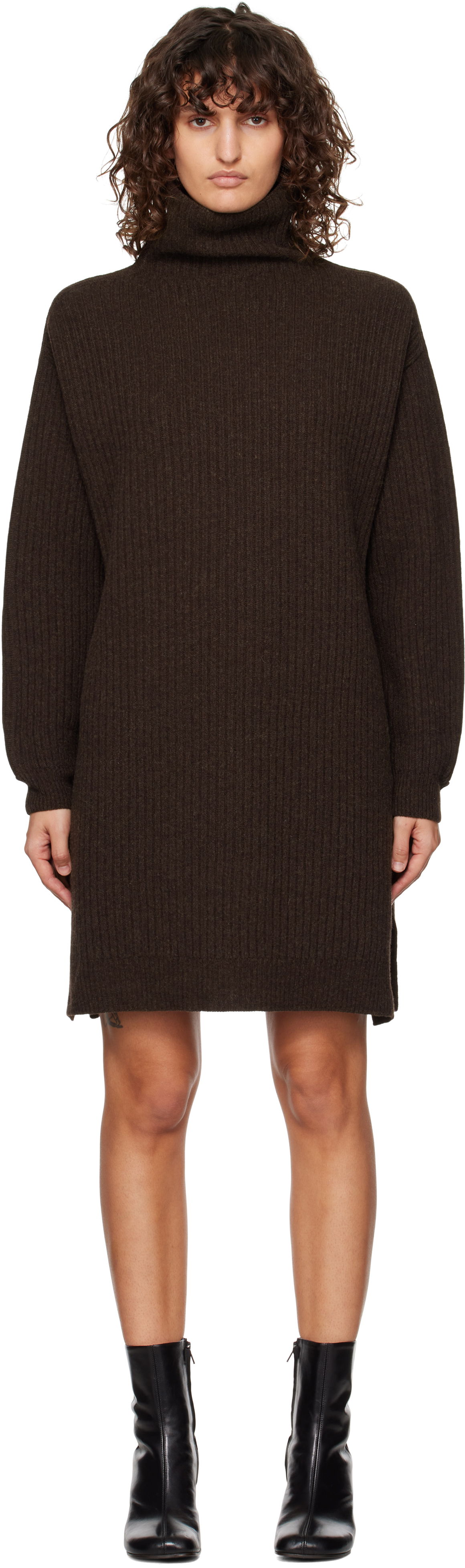Kjole LEMAIRE Midi Turtleneck Dress Brun | DR1089 LK1027, 0