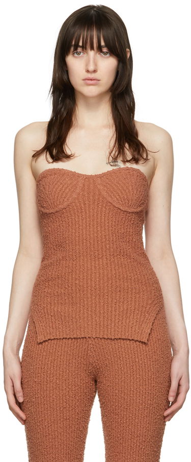 Tanktop Helmut Lang Exclusive Textured Knit Camisole Orange | L04HW706, 0