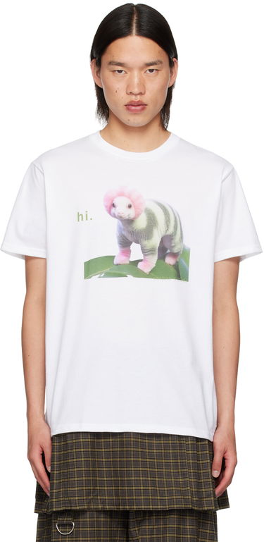 T-shirt Collina Strada Collina Strada 'Hi.' Graphic T-Shirt Hvid | XX3203, 0