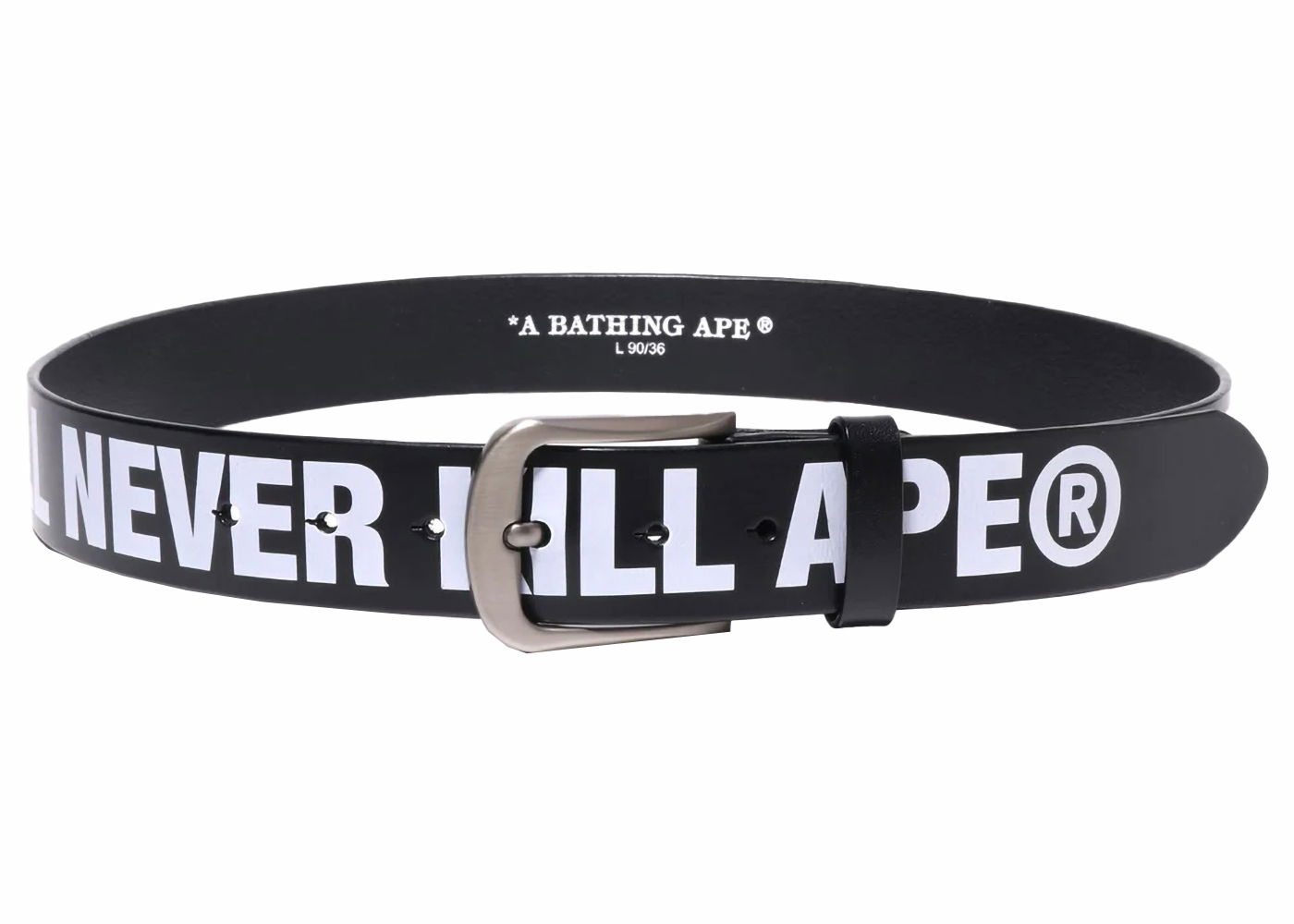 Bælter BAPE BAPE A Bathing Ape Leather Belt Black Sort | 1J80-188-003, 0