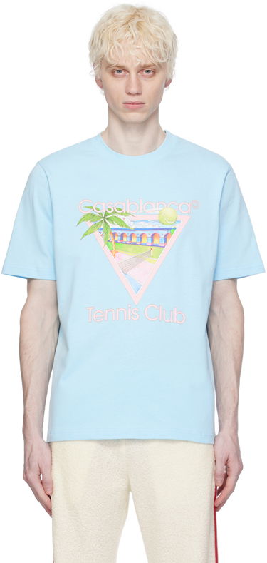 T-shirt Casablanca SSENSE x 'Tennis Club' Icon T-Shirt Blå | MPS24-JTS-001-04, 0