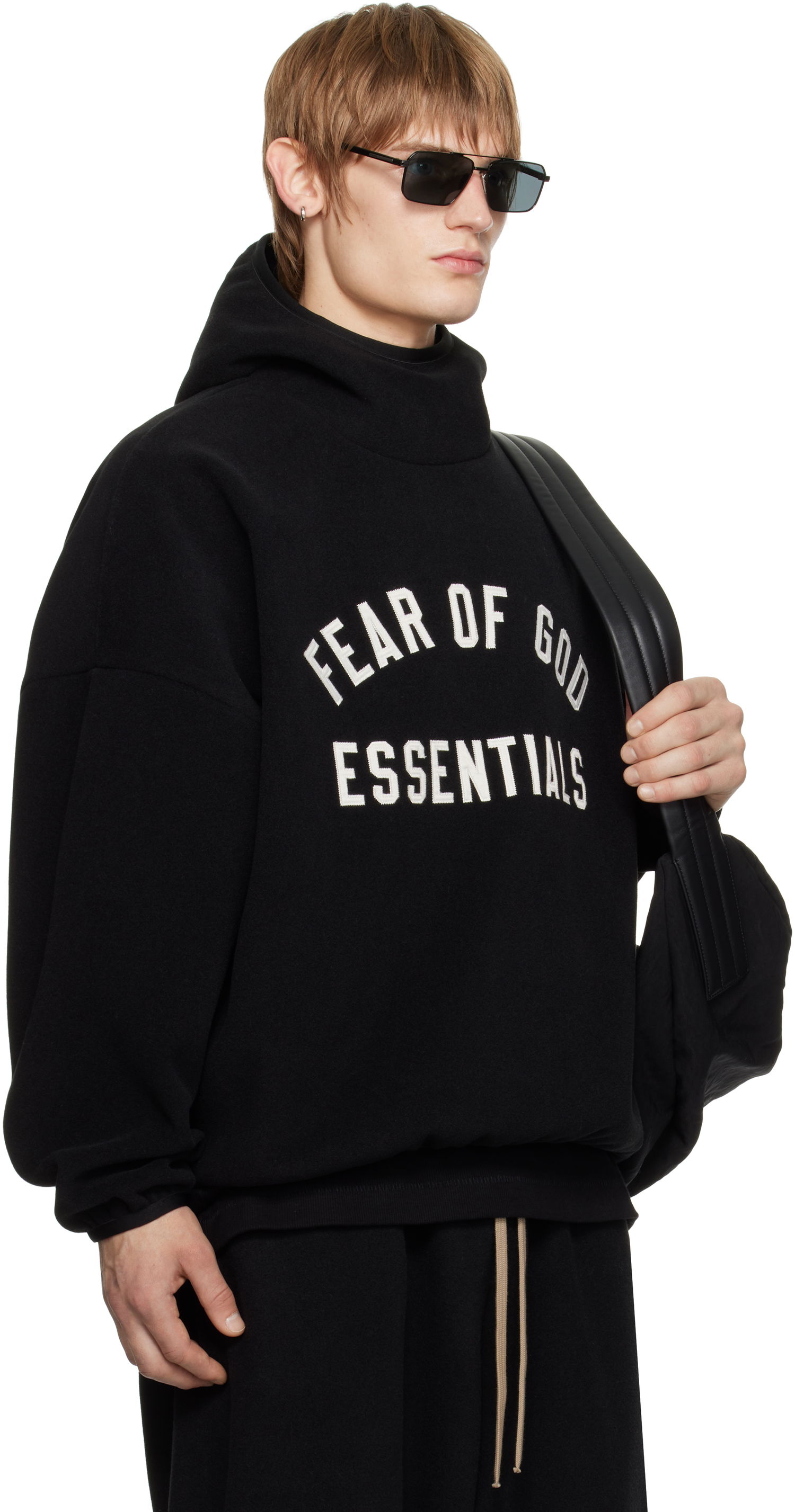 Sweatshirt Fear of God Fear of God ESSENTIALS Brushed Hoodie Sort | 202HO246410F, 1