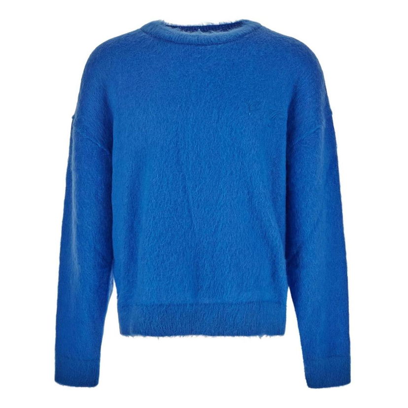 Sweater Off-White Off-White Embroidered Jumper Blå | OMHE137F22KNI0014545