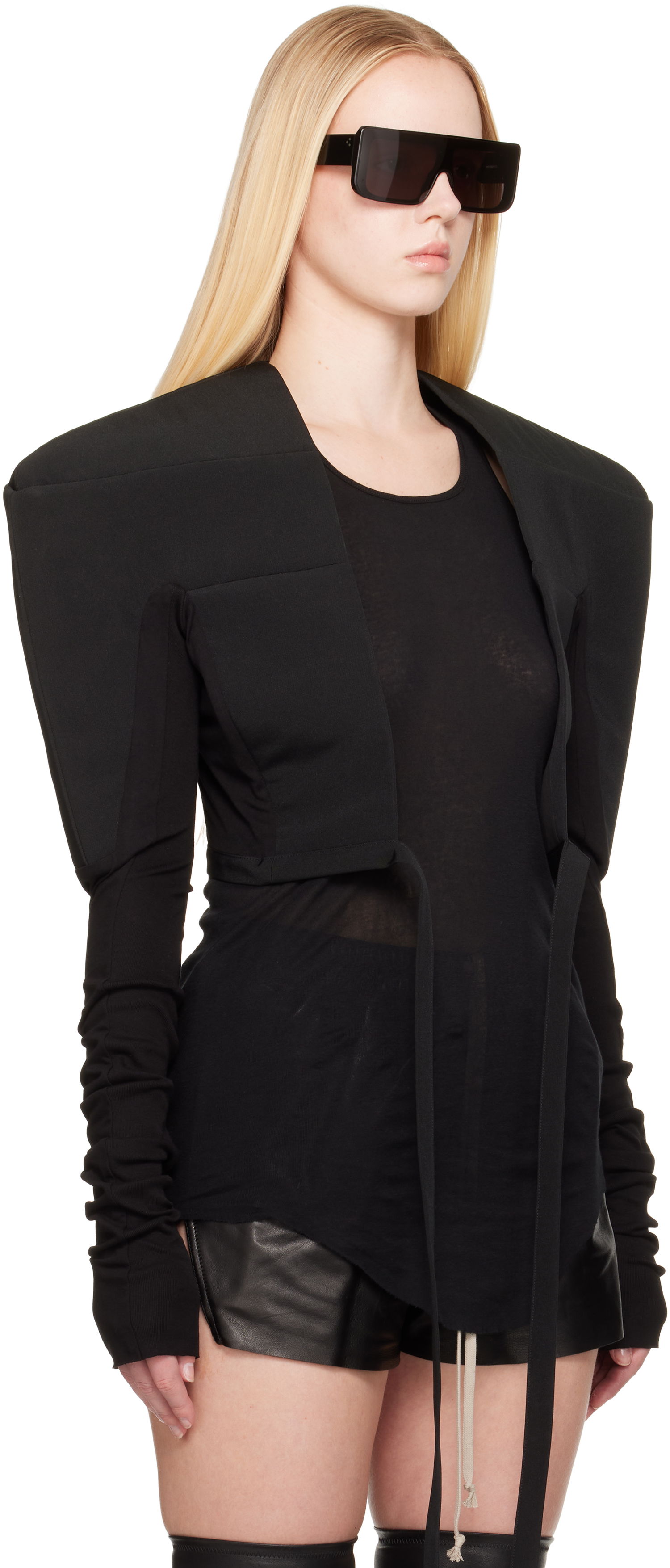 Jakke Rick Owens Rick Owens Hollywood Tight Blazer Sort | RO01E7275 PCVSJA, 1