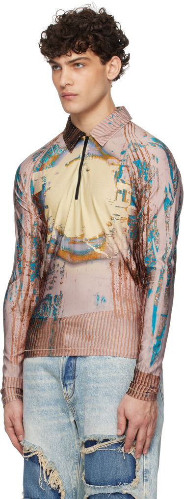 Polo skjorte Diesel Printed Long Sleeve Polo Flerfarvet | A15895-0HPAB-7EWA, 3