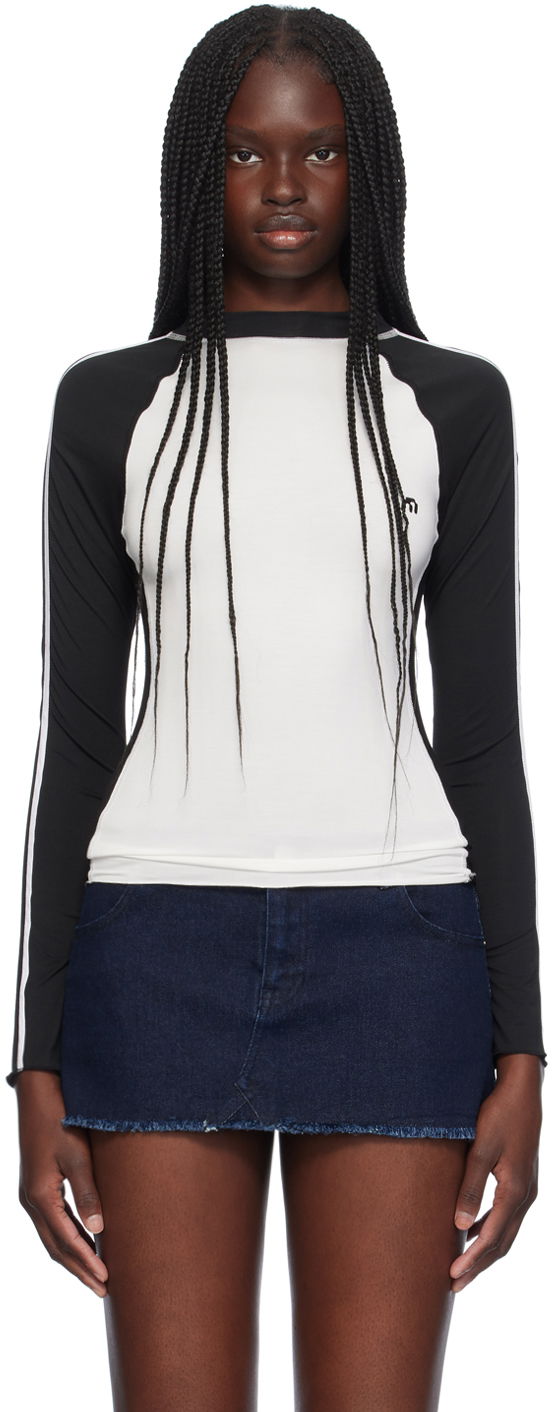 T-shirt Miaou Miaou Madeline Long Sleeve T-Shirt Hvid | 7126TJBBLK