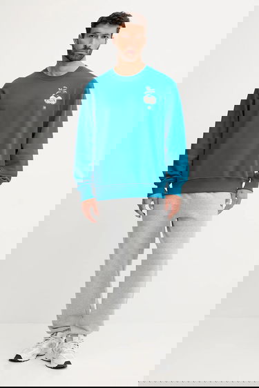 Sweatshirt The North Face Connect Relaxed Fit Crewneck Sweatshirt with Grow Your Own Way Graphic Print Turkis | NF0A8E3ZBSI1, 1