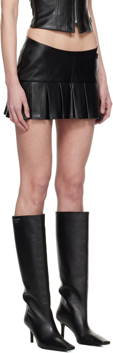 Nederdel MISBHV MISBHV School Faux-Leather Pleated Miniskirt Sort | 250W859, 1