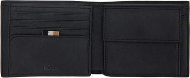 Tegnebog BOSS Leather Trifold Wallet Sort | 50536727, 2