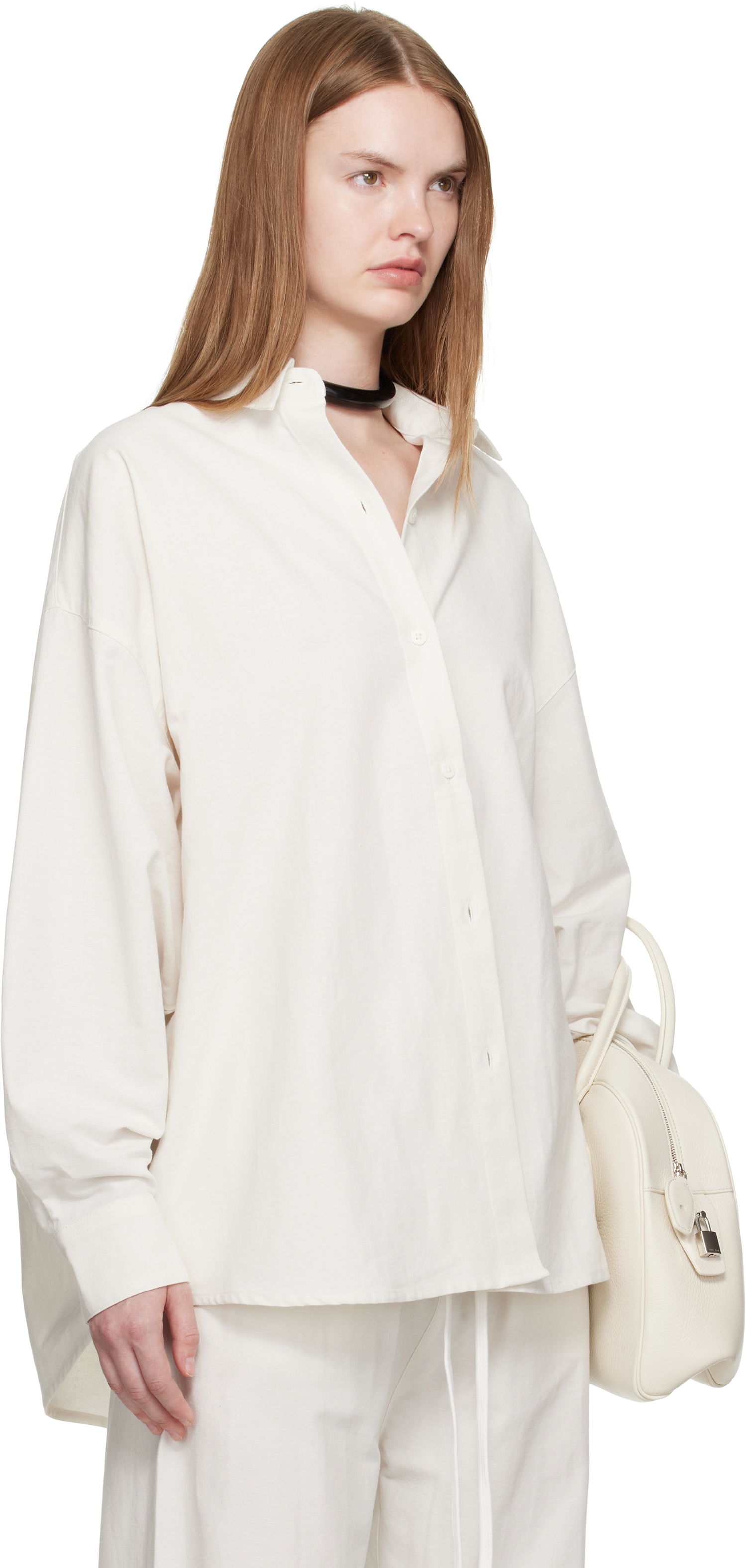 Skjorte Fear of God Fear of God ESSENTIALS Relaxed Shirt Hvid | 186SP255524FW, 1